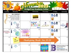 November 2023 Activities Calendar 